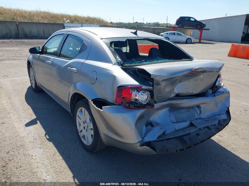 Vin: 1c3cdzab1en215410, lot: 45576657, dodge avenger se 20143