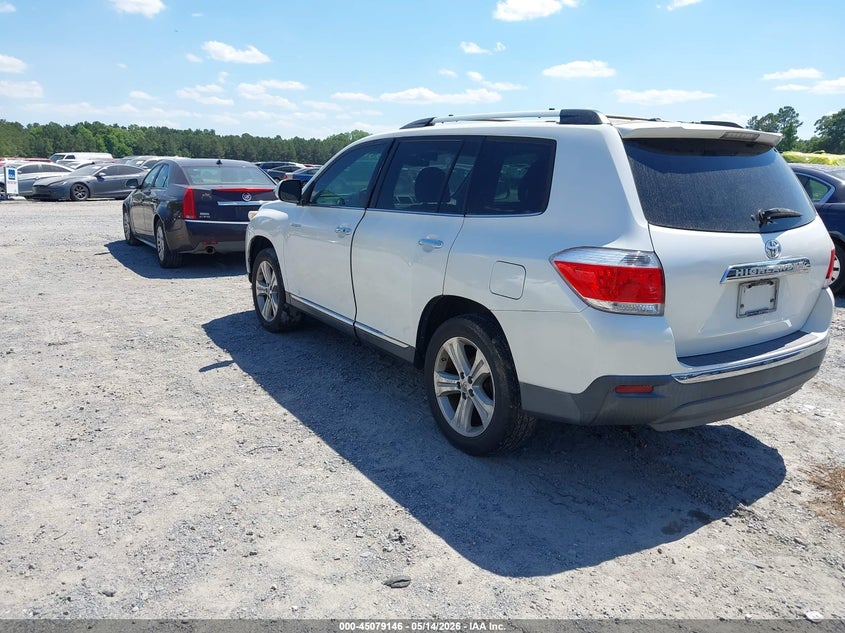 Vin: 5tdyk3eh4cs086184, lot: 45576700, toyota highlander limited v6 20123