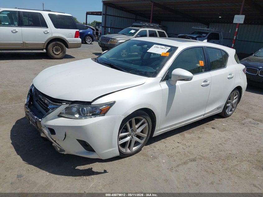 Vin: jthkd5bh5g2270738, lot: 45577366, lexus ct 200h 20162