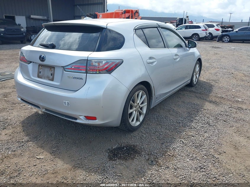 Vin: jthkd5bh1c2083362, lot: 45577721, lexus ct 200h premium 20124