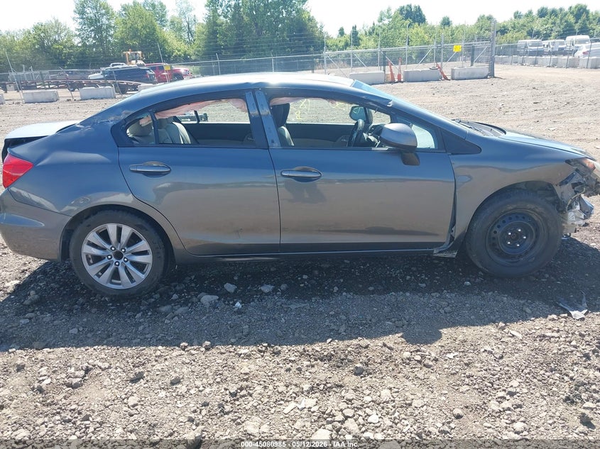 2012 Honda Civic 1.8 Lx grey Lot 111045080985 Vin 19XFB2F5XCE345163