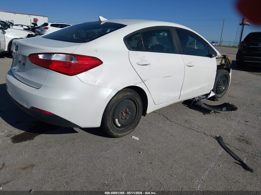 Vin: knafx4a60e5092587, lot: 45578828, kia forte lx 20144