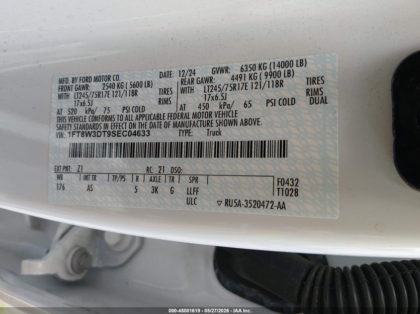 2025 FORD F-350 XL TRUCK N/A
