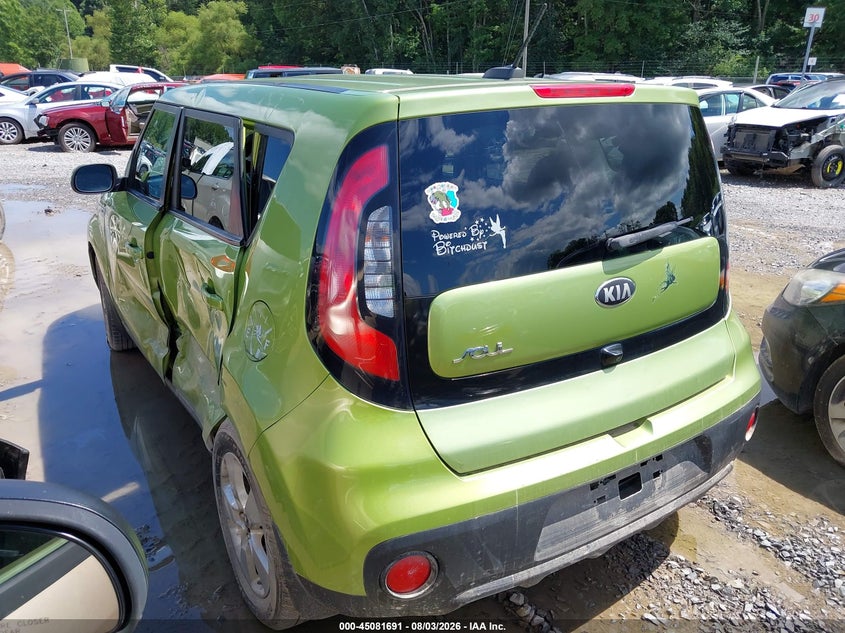 Vin: kndjn2a23j7890312, lot: 45579254, kia soul 20183