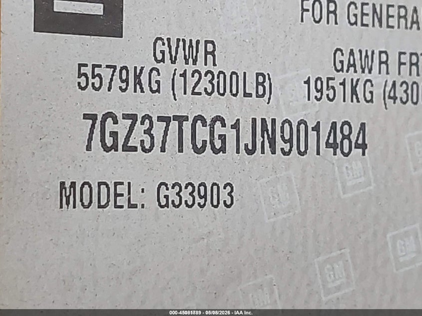 2018 GMC SAVANA CUTAWAY auction photo 8