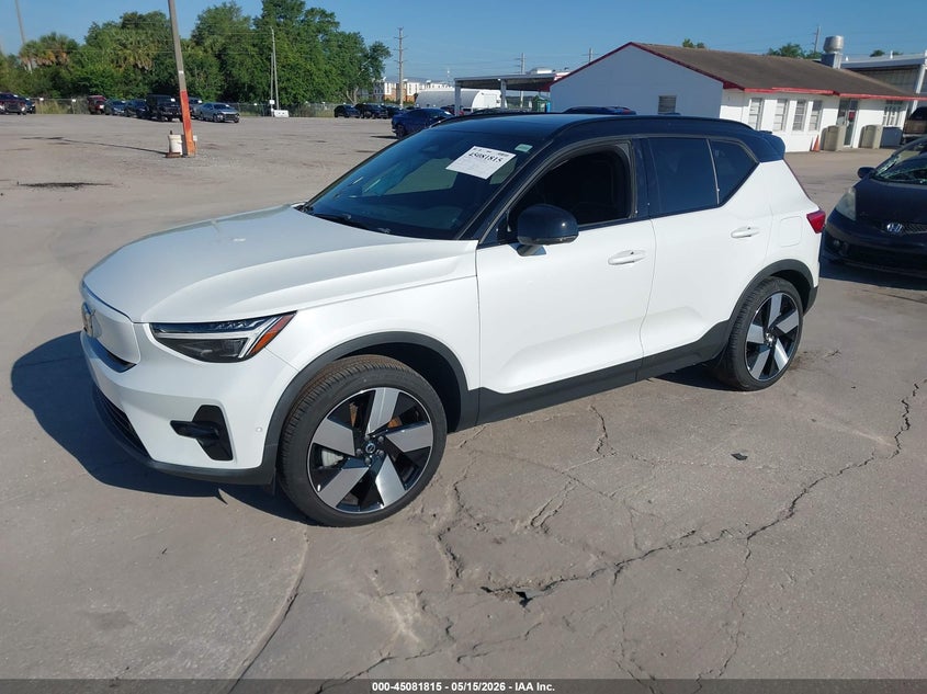 Vin: yv4eh3hl4r2266991, lot: 45579378, volvo xc40 recharge pure electric plus 20242