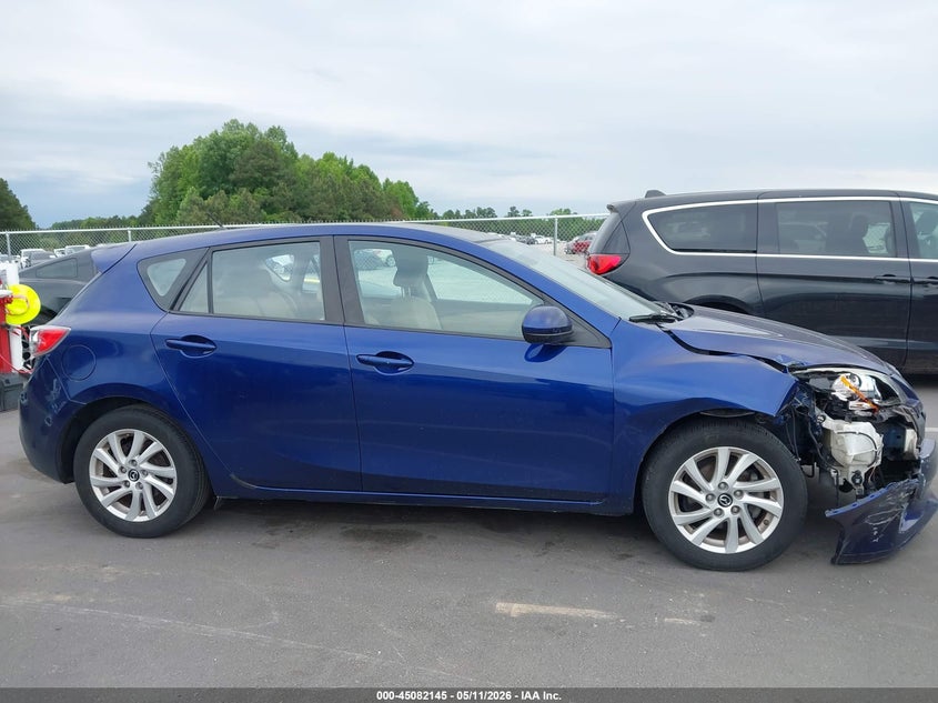 2012 Mazda 3 2.0 I Touring blue Lot 111045082145 Vin JM1BL1L71C1566584