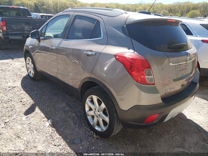 Vin: kl4cjgsb2fb168666, lot: 45579729, buick encore leather 20153
