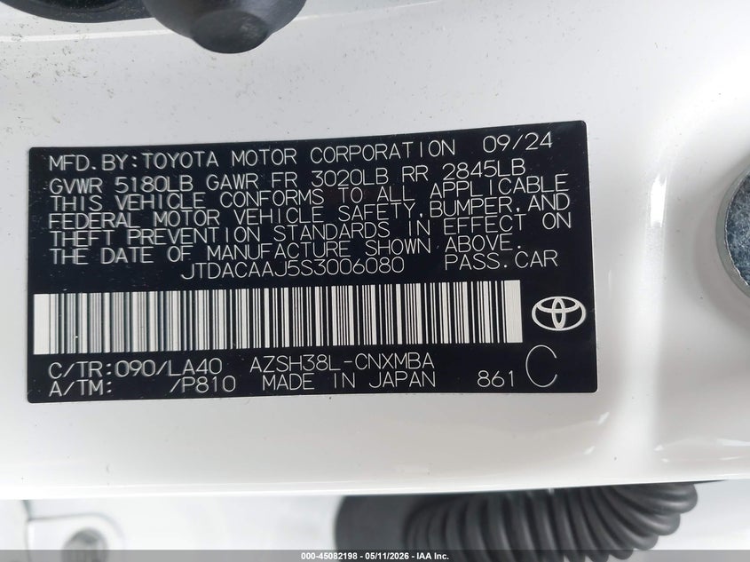 2025 Toyota Crown Signia Xle VIN: JTDACAAJ5S3006080 Lot: 45082198