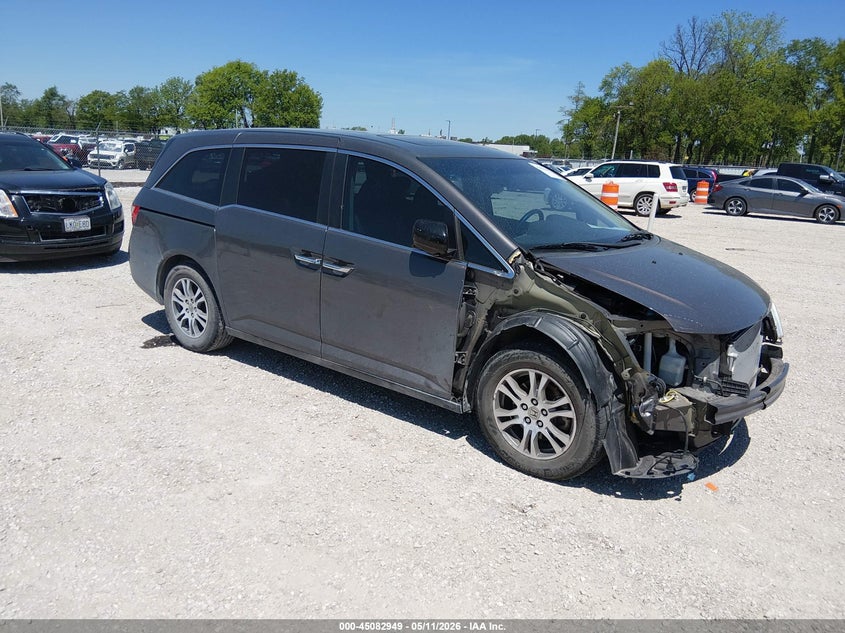2012 Honda Odyssey 3.5 Ex-L Grey Lot 111045082949 Vin 5FNRL5H60CB099302