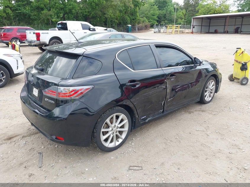 Vin: jthkd5bh7d2164836, lot: 45580657, lexus ct 200h 20134