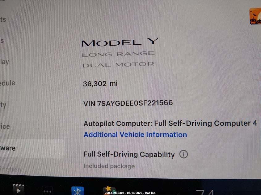 2025 TESLA MODEL Y auction photo 7