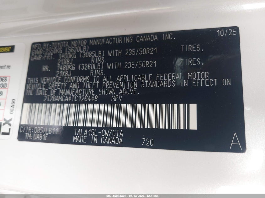 VIN: 2T2BAMCA4TC126448 2026 LEXUS RX 350 PREMIUM+