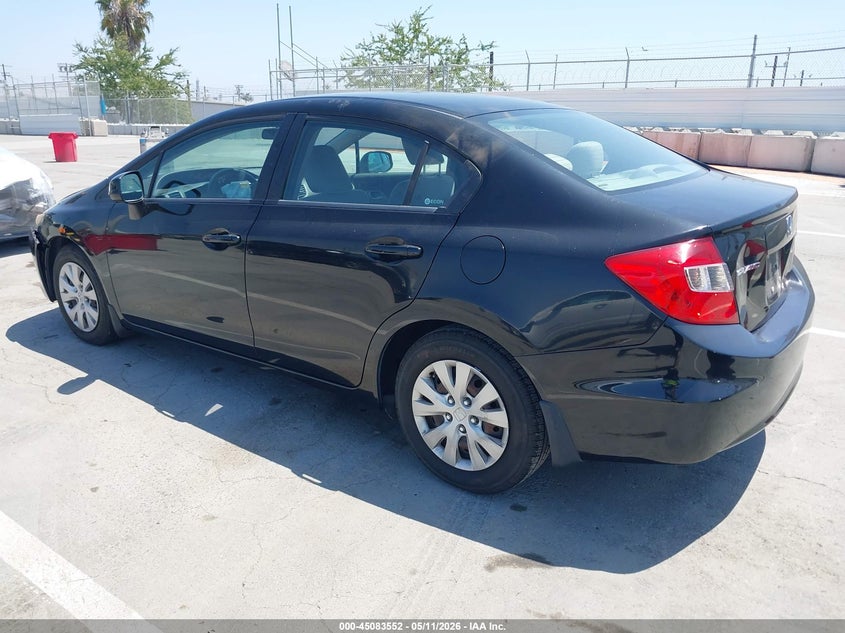 2012 Honda Civic 1.8 Lx black Lot 111045083552 Vin 19XFB2F56CE311933