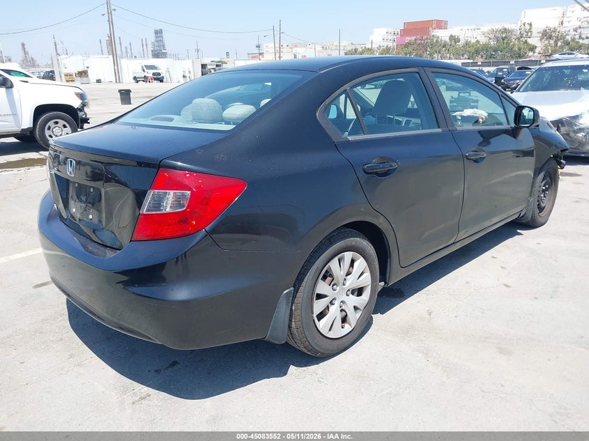 2012 Honda Civic 1.8 Lx black Lot 111045083552 Vin 19XFB2F56CE311933