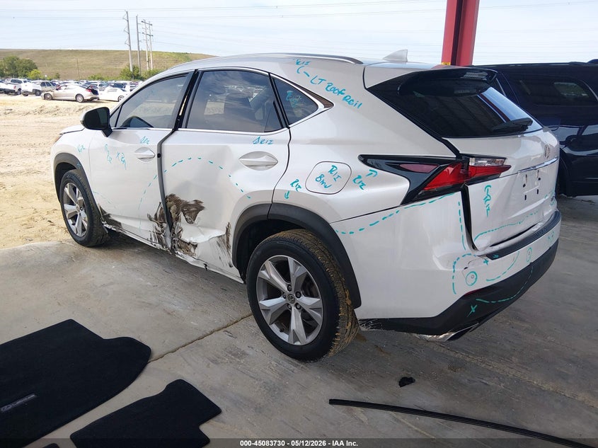 Vin: jtjyarbz0h2058610, lot: 45581293, lexus nx 200t 20173