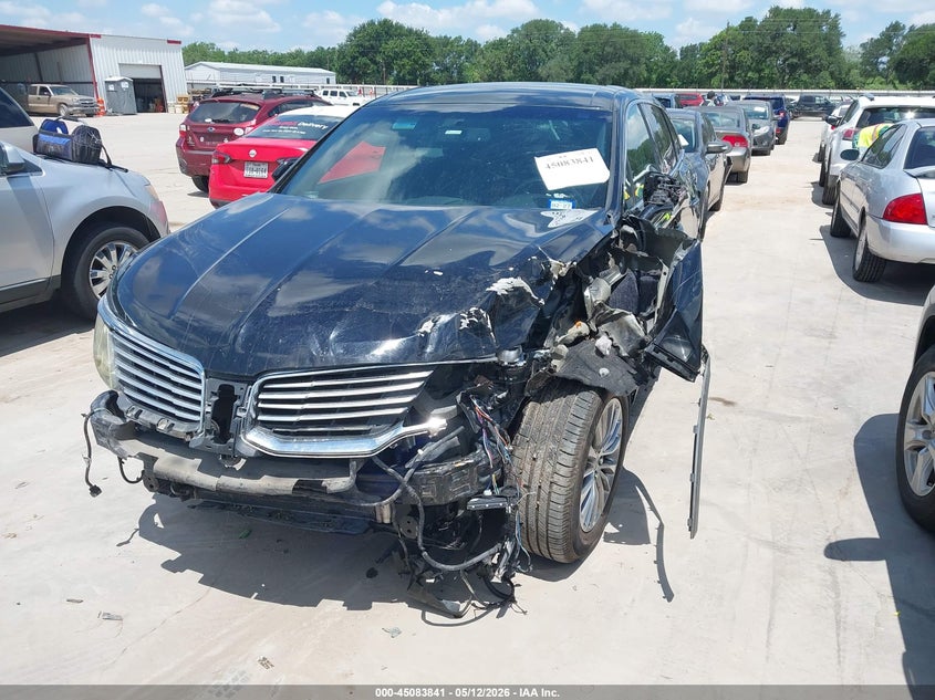 Vin: 2lmtj6kr6gbl25558, lot: 45581403, lincoln mkx select 20162