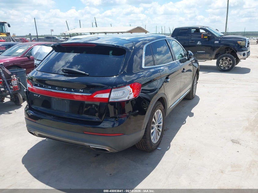 Vin: 2lmtj6kr6gbl25558, lot: 45581403, lincoln mkx select 20164