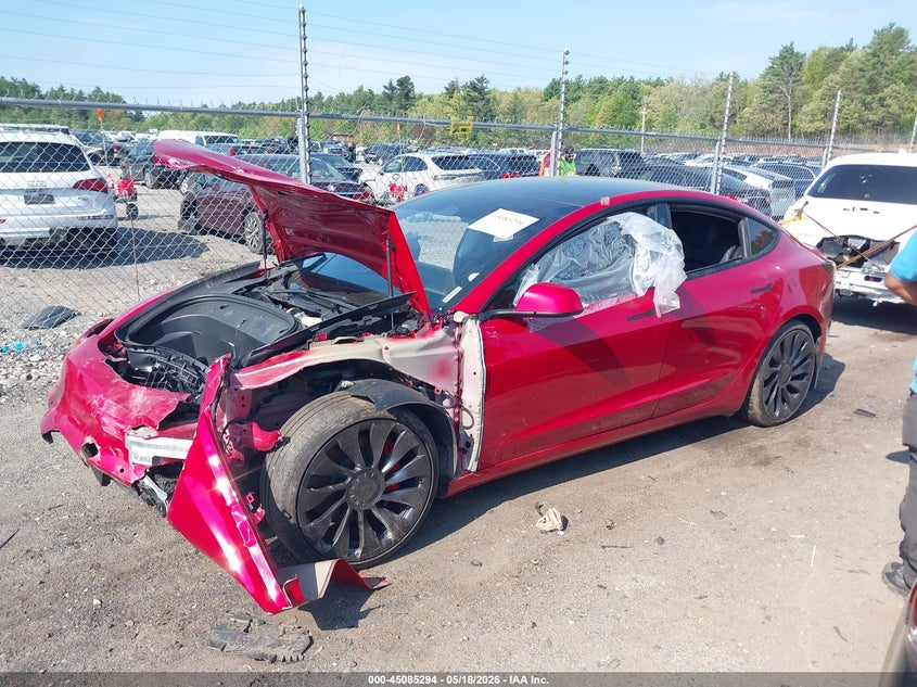 Vin: 5yj3e1ec9nf263331, lot: 45582857, tesla model 3 performance dual motor all-wheel drive 20222