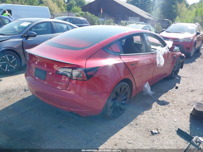 Vin: 5yj3e1ec9nf263331, lot: 45582857, tesla model 3 performance dual motor all-wheel drive 20224