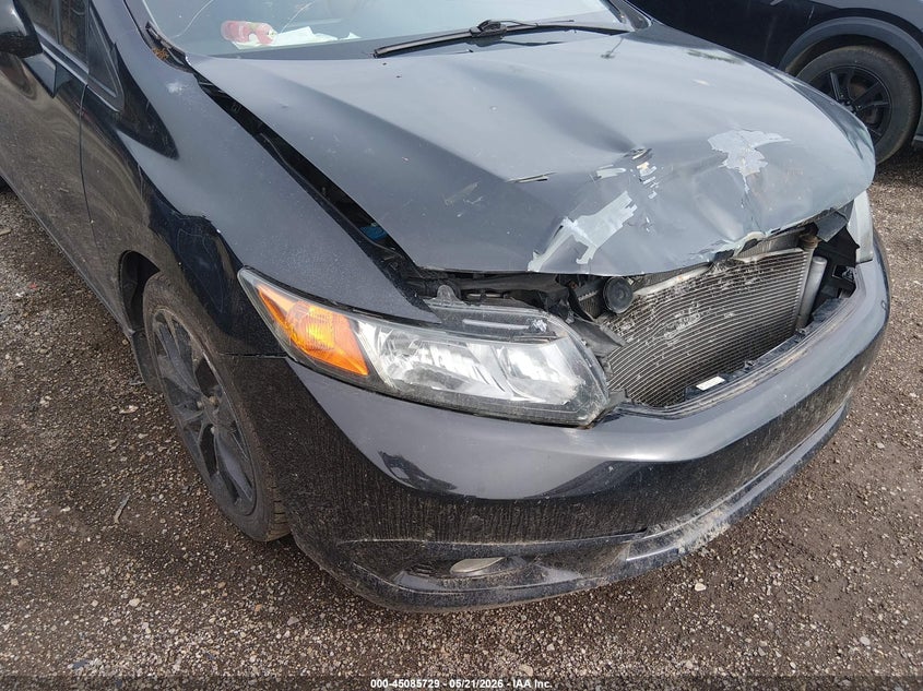 2012 Honda Civic 2.4 Si Black Lot 111045085729 Vin 2HGFB6E50CH705927