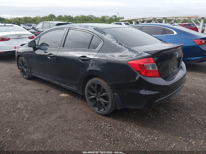 2012 Honda Civic 2.4 Si Black Lot 111045085729 Vin 2HGFB6E50CH705927