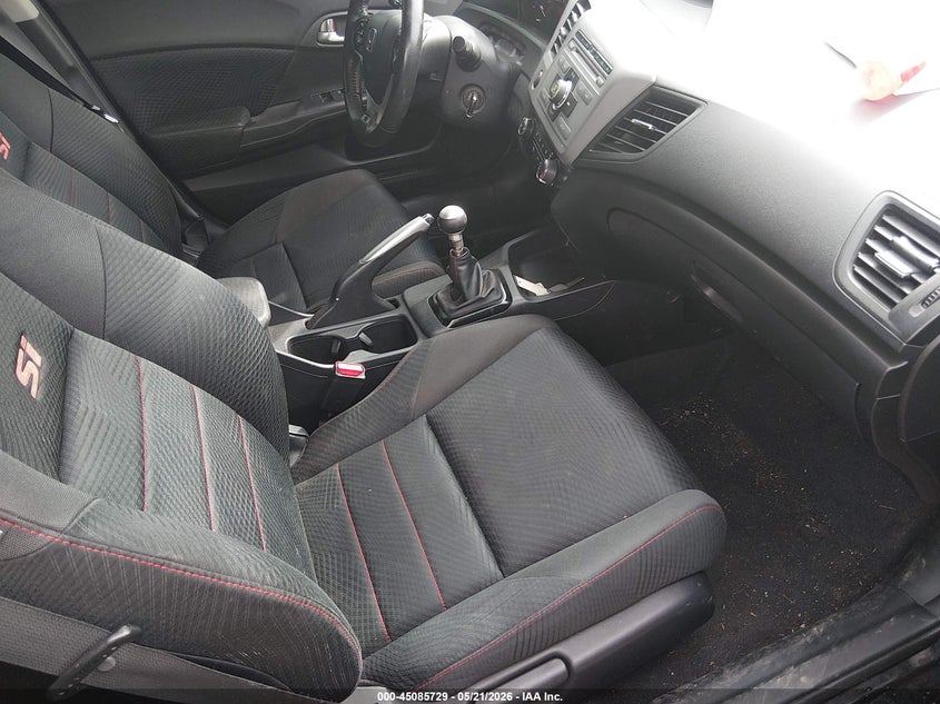 2012 Honda Civic 2.4 Si Black Lot 111045085729 Vin 2HGFB6E50CH705927