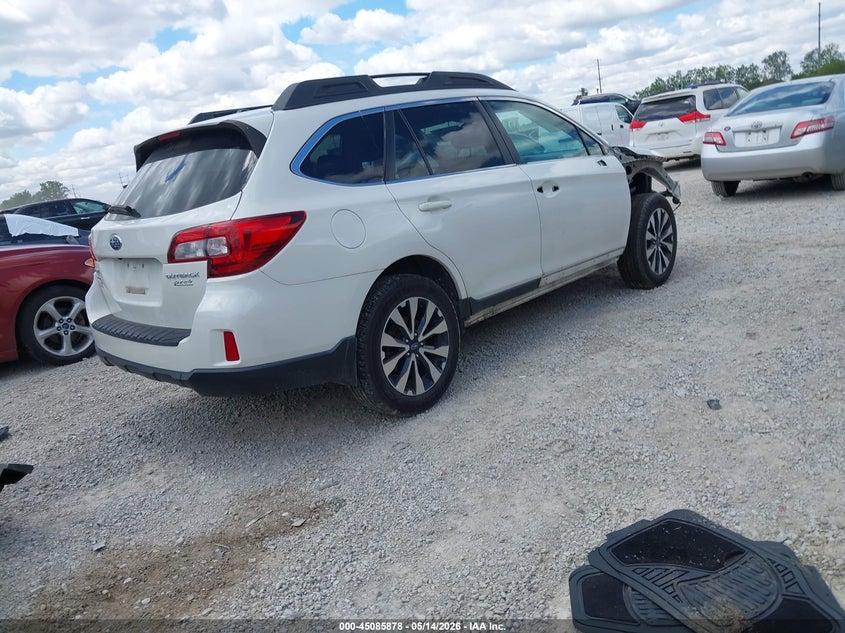 Vin: 4s4bsajc2f3265247, lot: 45583441, subaru outback 2.5i limited 20154