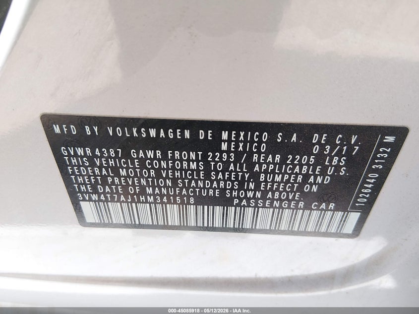 2017 VOLKSWAGEN JETTA GLI — Photo 9