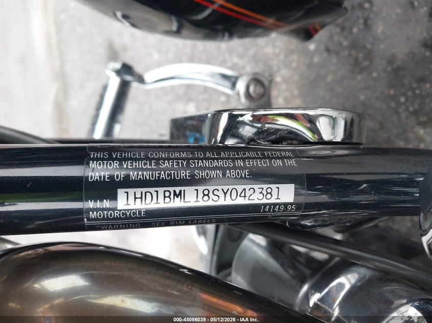 1995 Harley-Davidson Flstf VIN: 1HD1BML18SY042381 Lot: 45086039