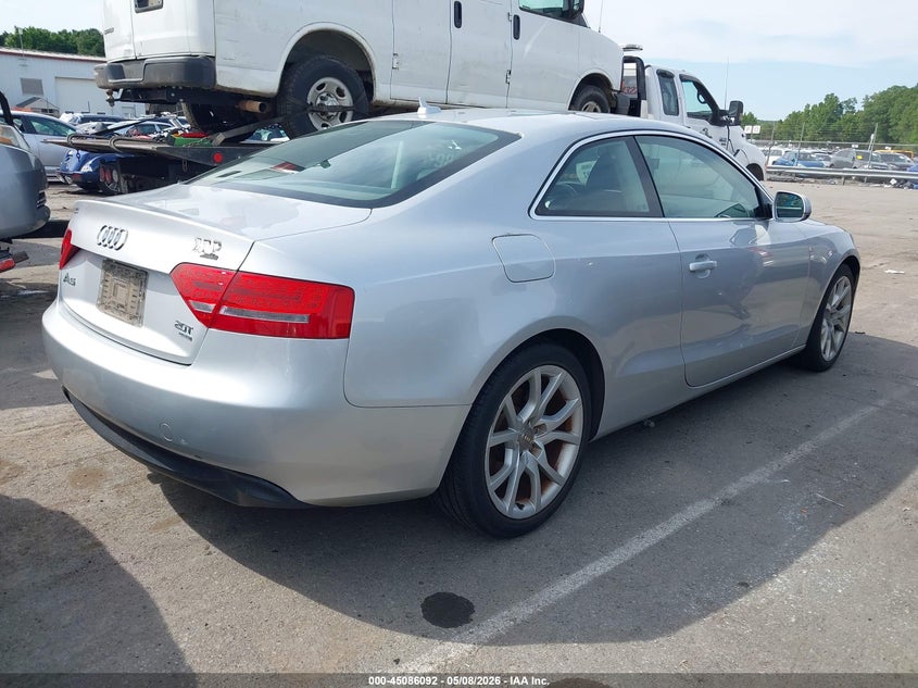 2012 Audi A5 2.0 2.0T Premium silver Lot 111045086092 Vin WAULFAFR4CA004555