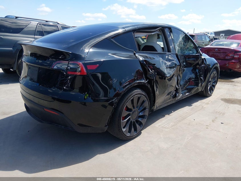 Vin: 5yjygdef5mf084049, lot: 45583842, tesla model y performance dual motor all-wheel drive 20214