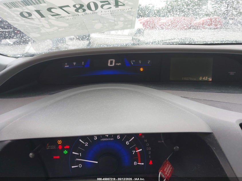2012 HONDA CIVIC SEDAN 1.8L I-4 VVT, 140HP