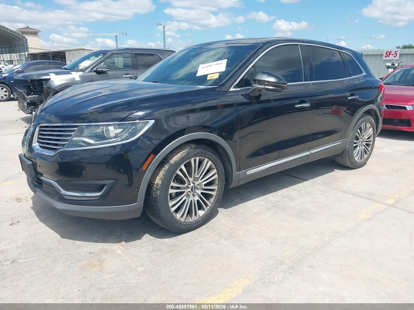 Vin: 2lmtj8lr7gbl59874, lot: 45585544, lincoln mkx reserve 20162