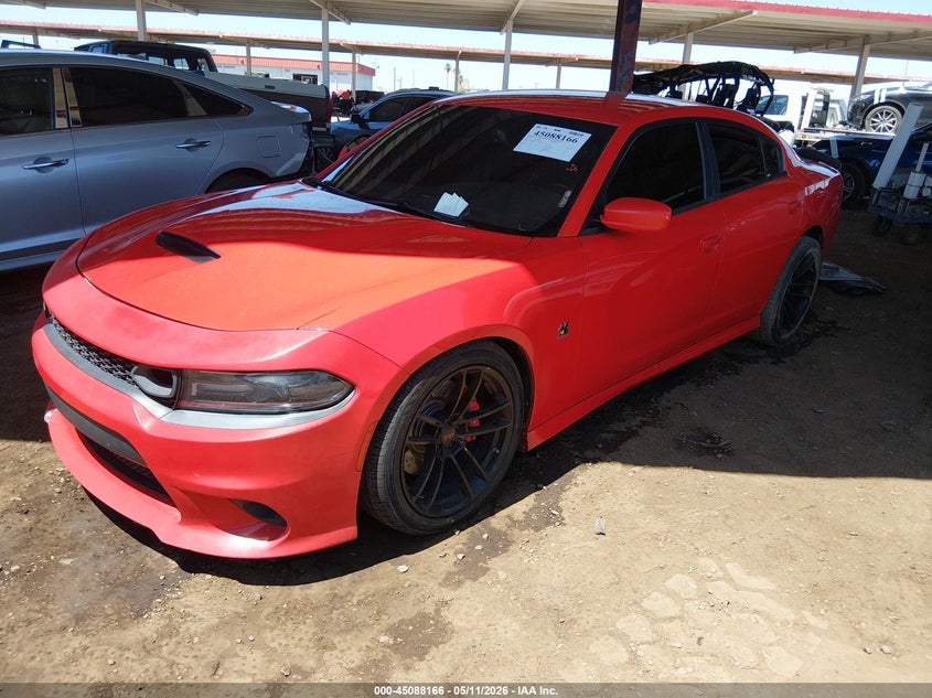 Vin: 2c3cdxgj9gh321991, lot: 45585729, dodge charger r/t scat pack 20162