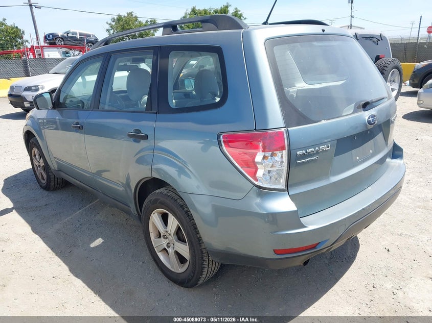 2010 Subaru Forester 2.5 2.5X turquoise Lot 111045089073 Vin JF2SH6BC3AH778406