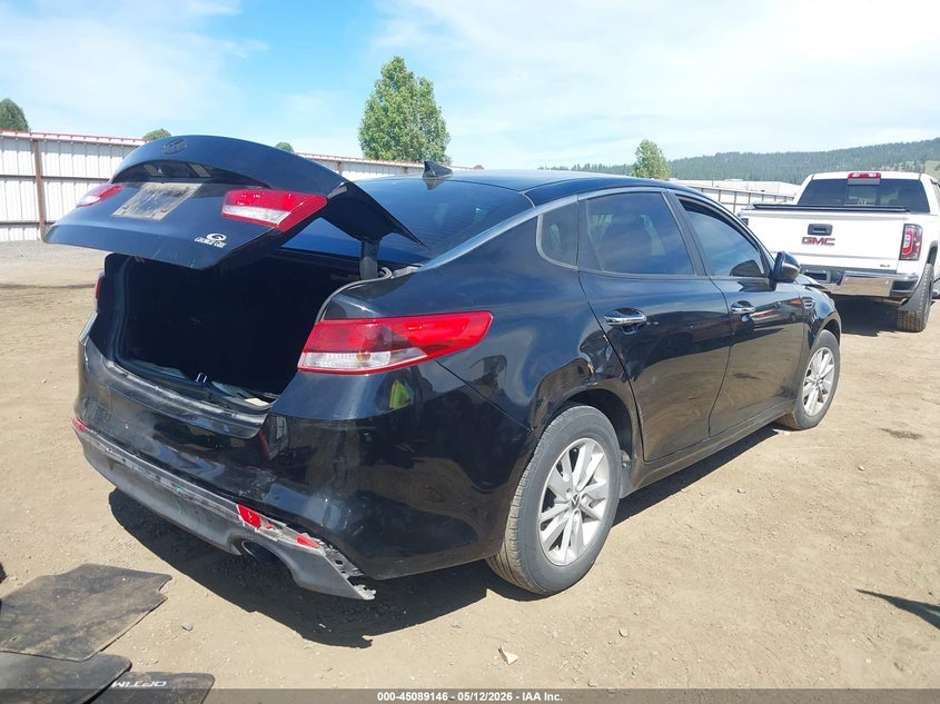 Vin: knagt4l34g5110885, lot: 45586709, kia optima lx 20164