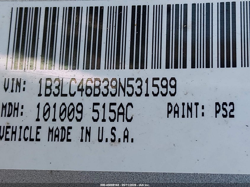 2009 Dodge Avenger Se/Sxt VIN: 1B3LC46B39N531599 Lot: 45089168