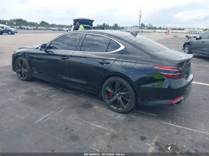 Vin: kmtg54te1nu098892, lot: 45586896, genesis g70 3.3t rwd 20223