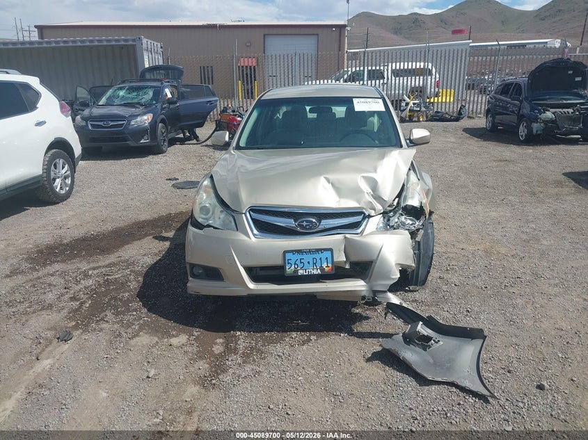 2010 Subaru LEGACY 2.5 2.5I Premium beige Lot 111045089700 Vin 4S3BMBC63A3239857