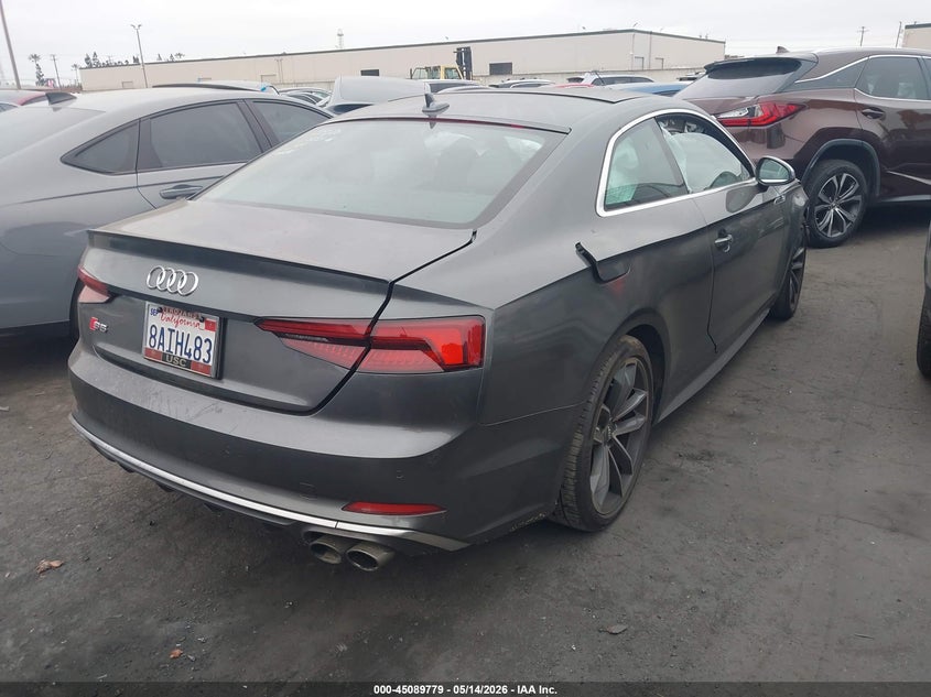 Vin: waup4af56ja024551, lot: 45587342, audi s5 3.0t premium plus 20184