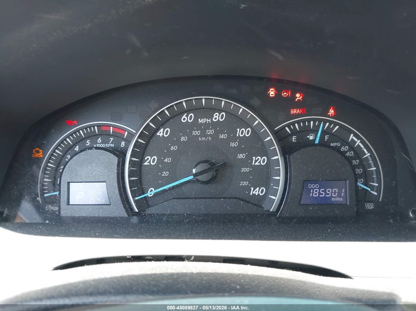 2012 TOYOTA CAMRY SEDAN 2.5L I-4 DOHC, VVT, 178HP