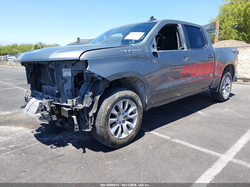 2021 Chevrolet Silverado 1500 4wd  Short Bed Custom 3GCPYBEK3MG333386 photo 1