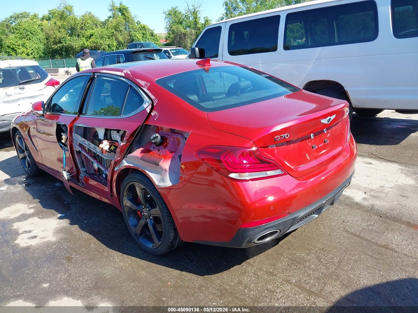 Vin: kmtg34le7lu051658, lot: 45587699, genesis g70 3.3t awd 20203