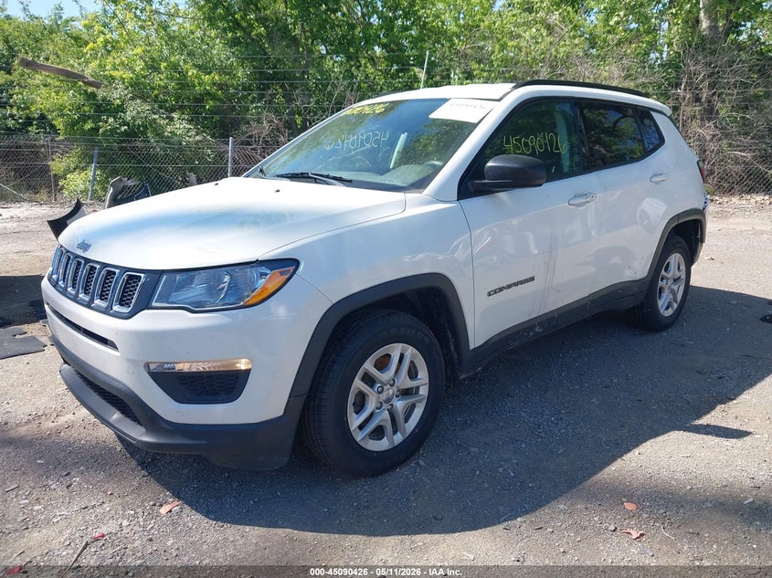 Vin: 3c4njcabxjt267509, lot: 45587989, jeep compass sport fwd 20182
