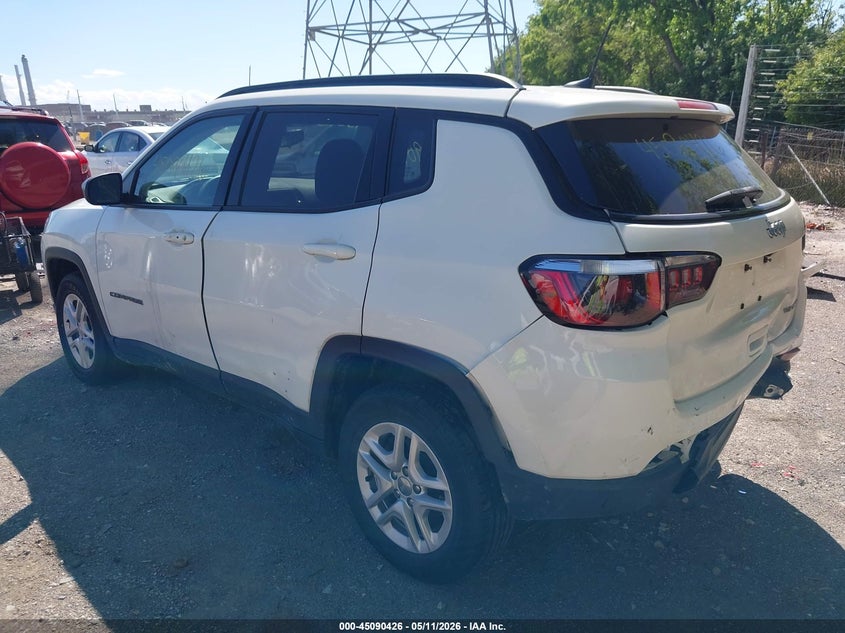 Vin: 3c4njcabxjt267509, lot: 45587989, jeep compass sport fwd 20183