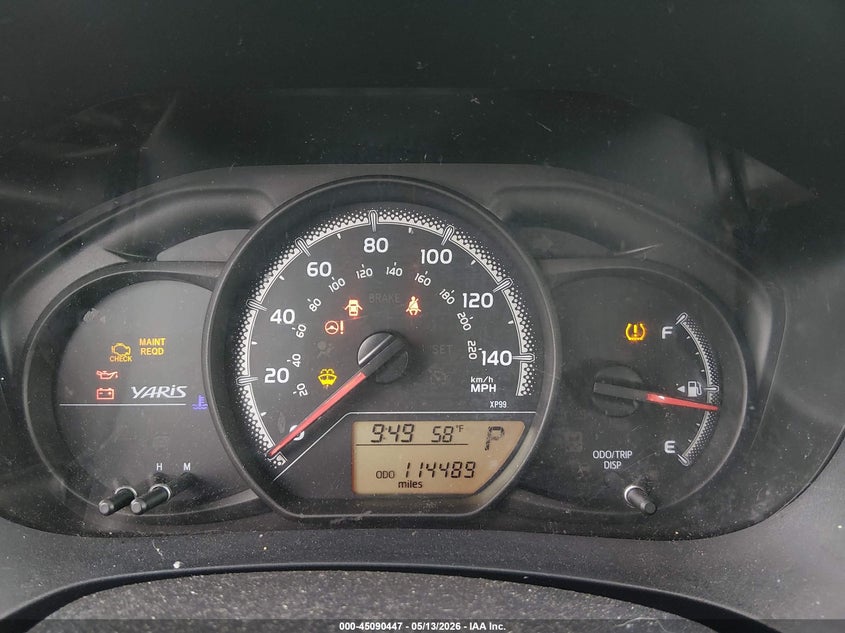 TOYOTA YARIS 2015 VIN VNKKTUD3XFA041421