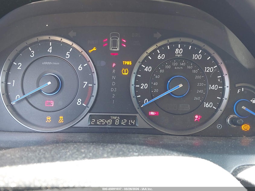 2012 Honda Crosstour 2.4 Ex-L VIN: 5J6TF3H55CL001090 Lot: 45091037
