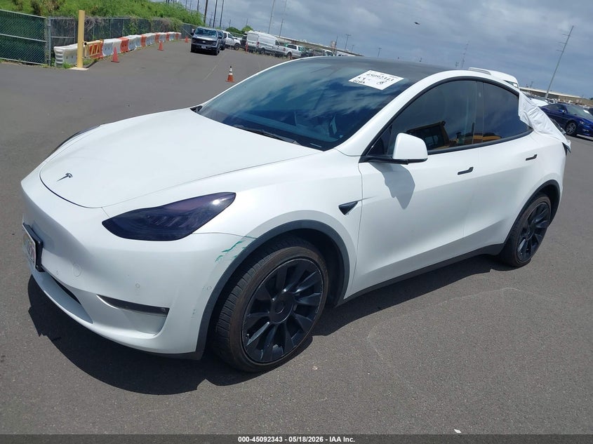 Vin: 5yjygdeexmf177298, lot: 45589910, tesla model y long range dual motor all-wheel drive 20212