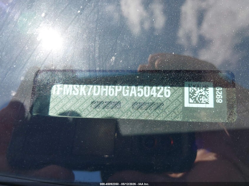 VIN 1FMSK7DH6PGA50426 2023 FORD EXPLORER XLT